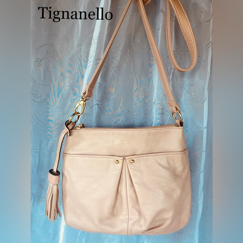 Tignanello Purse Leather Soft Pink